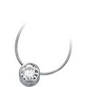 Created Moissanite Pendant Slide on 18 inch Round Snake Chain Ref 995232