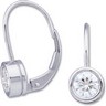 Moissanite Solitaire Lever Back Earrings