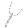 Moissanite Three Stone Pendant with Snake Chain 4.5mm 1 CTW Ref 467369