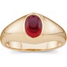 Gents Genuine Mozambique Garnet Cabochon Ring 8 x 6mm Ref 236091