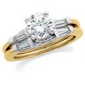 Platinum and 18KY Diamond Engagement Ring .33 CTW Ref 110724