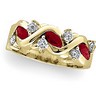 Genuine Ruby and Diamond Anniversary Band .38 CTW Ref 357451