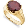 Genuine Mozambique Garnet and Diamond Ring 12 x 10mm Ref 886145