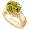 Genuine Peridot and Diamond Ring 11 x 9mm Ref 366051