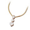 3 Stone Diamond Pendant on Chain 1 CTW Ref 108692