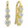 Three Stone Diamond Earrings 1 CTW Ref 768475