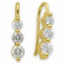 Three Stone Diamond Earrings 1 CTW Ref 768475