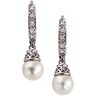 Pearl and Diamond Earrings