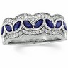 Genuine Sapphire and Diamond Anniversary Band .33 CTW Ref 645209