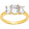 3 Stone Moissanite Anniversary Ring 7 x 5mm 2.5 CTW Ref 184332