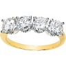 Two Tone Moissanite 4 Stone Anniversary Band 5.2mm 2 CTW Ref 250502