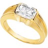 Emerald Cut Created Moissanite Ring 8 x 6mm 1.5 Carat Ref 520703