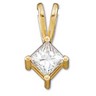 Princess Cut Diamond Solitaire Pendant Ref 598632