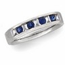 Genuine Sapphire and Diamond Anniversary Band .17 CTW Ref 822754