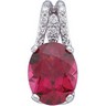 Genuine Rhodolite Garnet and Diamond Pendant .08 CTW Ref 148080