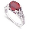 Genuine Rhodolite Garnet and Diamond Ring .2 CTW 10 x 8mm Ref 987390