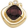 Genuine Mozambique Garnet and Diamond Pendant .03 CTW 8mm Ref 330486