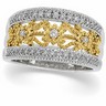 Two Tone Bridal Anniversary Band .2 Carat Ref 470856