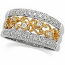 Two Tone Bridal Anniversary Band .25 Carat Ref 474210