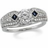 Diamond and Sapphire Solitaire Enhancer .33 CTW Ref 249134