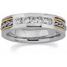 Two Tone Hand Woven Diamond Duo Wedding Band Ref 139822