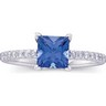 Chatham Created Blue Sapphire Ring 6mm .17 CTW Ref 696760