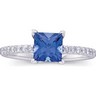 Chatham Created Blue Sapphire Ring 6mm .17 CTW Ref 696760