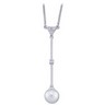 Freshwater Cultured Pearl and Diamond Necklace .2 CTW Ref 400204