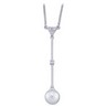 Freshwater Cultured Pearl and Diamond Necklace .2 CTW Ref 400204