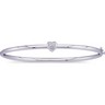 Diamond Heart Fashion Bangle Bracelet .035 CTW Ref 239569