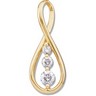 3 Stone Diamond Pendant .38 CTW Ref 629938