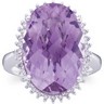 Genuine Amethyst and Diamond Ring 18 x 13mm .2 CTW Ref 518357