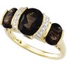 Genuine Smokey Quartz and Diamond Ring .13 CTW Ref 203150