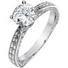 Created Moissanite Engagement Ring 6.5mm 1 Carat Ref 131169