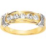 Two Tone Created Moissanite Band 3mm .1 CTW Ref 589978