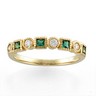Genuine Emerald and Diamond Bridal Anniversary Band .2 CTW Ref 102221