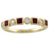 Genuine Ruby and Diamond Anniversary Band .2 CTW Ref 989223