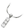 Created Moissanite 3 Stone Pendant .75 CTW Ref 408826