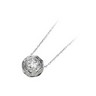 Moissanite Pendant Slide on 18 inch Rope Chain 3.5mm .17 Carat Ref 200304