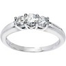 Created Moissanite 3 Stone Anniversary Band Ref 335830