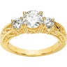 Created Moissanite 3 Stone Anniversary Band 1.5 CTW Ref 279522