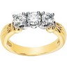 Created Moissanite 3 Stone Anniversary Band 4.5mm 1 CTW Ref 850649