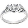 Created Moissanite 3 Stone Anniversary Band .33 CTW Ref 426317