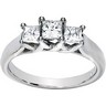 Created Moissanite 3 Stone Anniversary Band 1 CTW Ref 437777