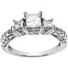 Created Moissanite 3 Stone Anniversary Band 1 CTW Ref 265909