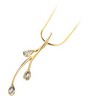 Created Moissanite 3 Stone Pendant Slide .63 CTW Ref 539176