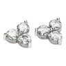 Created Moissanite 3 Stone Earrings 4mm 1.38 CTW Ref 465230