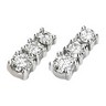 Created Moissanite 3 Stone Earrings 1 CTW Ref 810651