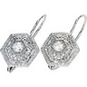 Created Moissanite Filigree Leverback Earrings | 3 mm | 1/5 carat TW | SKU: 64840