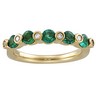 Genuine Emerald and Diamond Bridal Anniversary Band .08 CTW Ref 158460